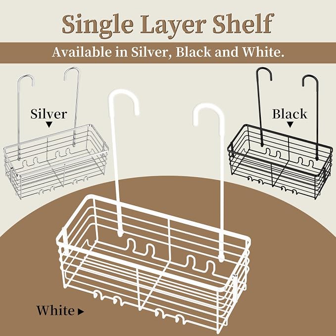 DELLAN Hanging Shower Caddy, Shower Rack Hanging - Image 5