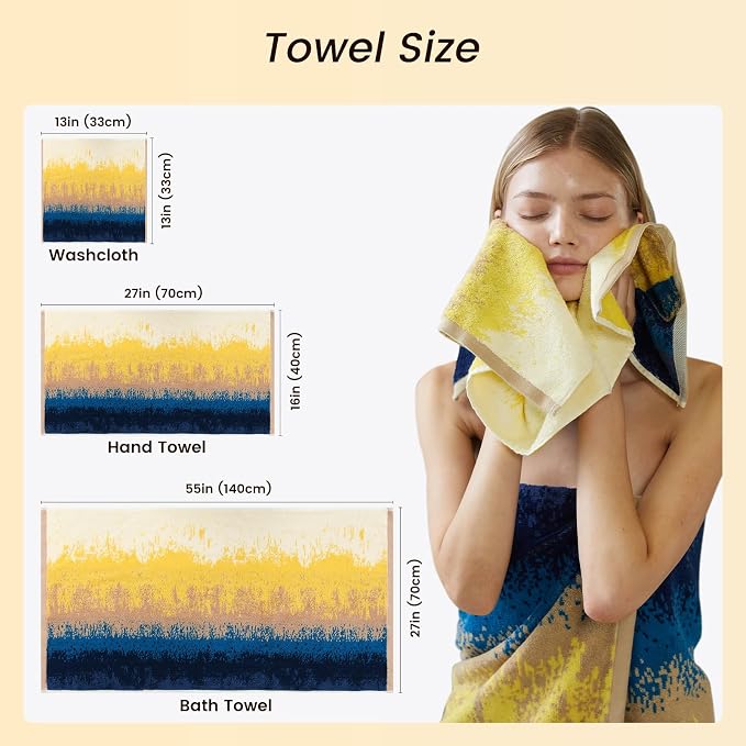 SEMAXE 18-Pack Bath Towel Set Include 6 Bath Towels, 6 Hand Towels, 6 Wash - Image 2