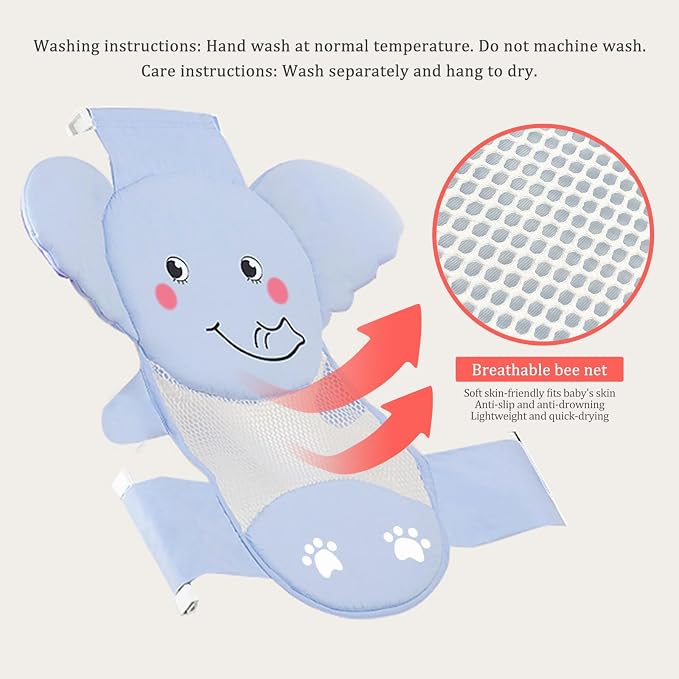 AIR&TREE Baby Bath Seat Support Net, Quick Drying, Adjustable, Comfortable - Image 7