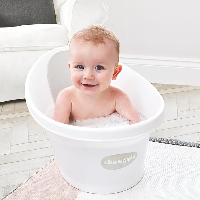 Shnuggle Newborn Baby Bath | Built in Support Bump and Soft Backrest | Suitable - Image 5