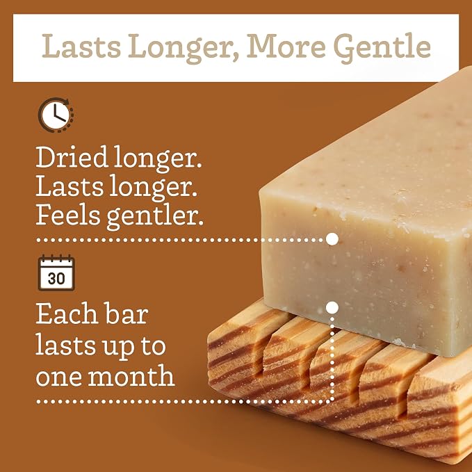 Southern Natural Oatmeal Soap Bar Unscented Goat Milk Soap Bars - Image 5
