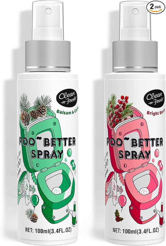 Clean-n-Fresh Toilet Spray, Holiday Pack Gift Set by Clean-n-Fresh