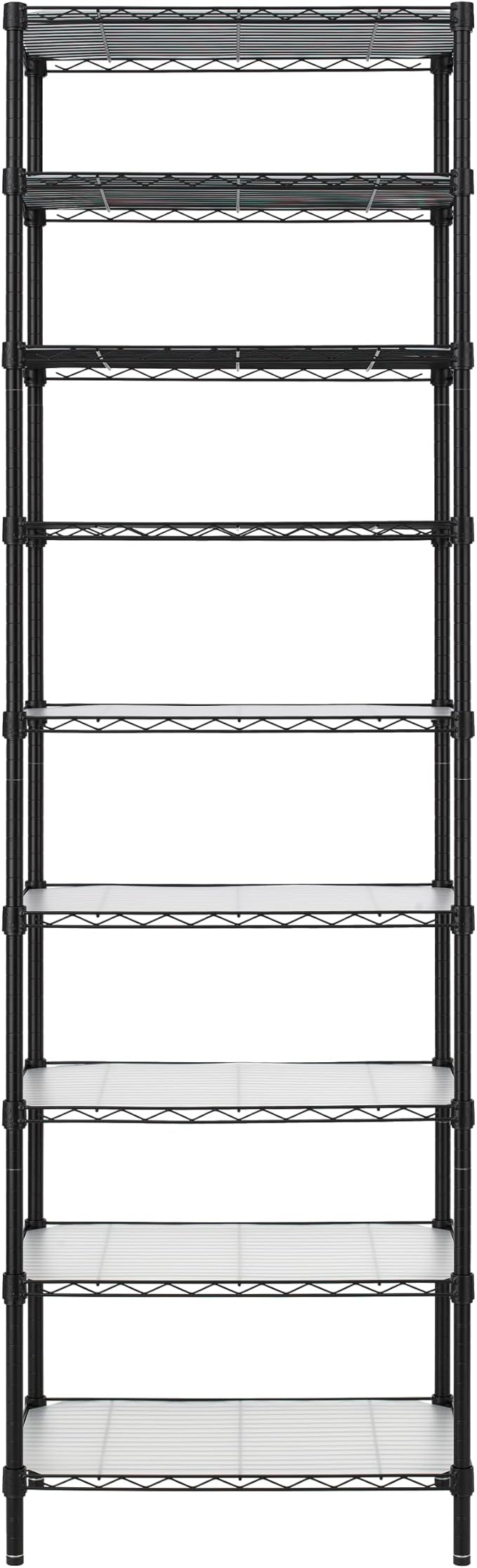 Finnhomy 9-Tier Wire Shelving Unit Adjustable Steel Wire Rack Shelving - Image 7