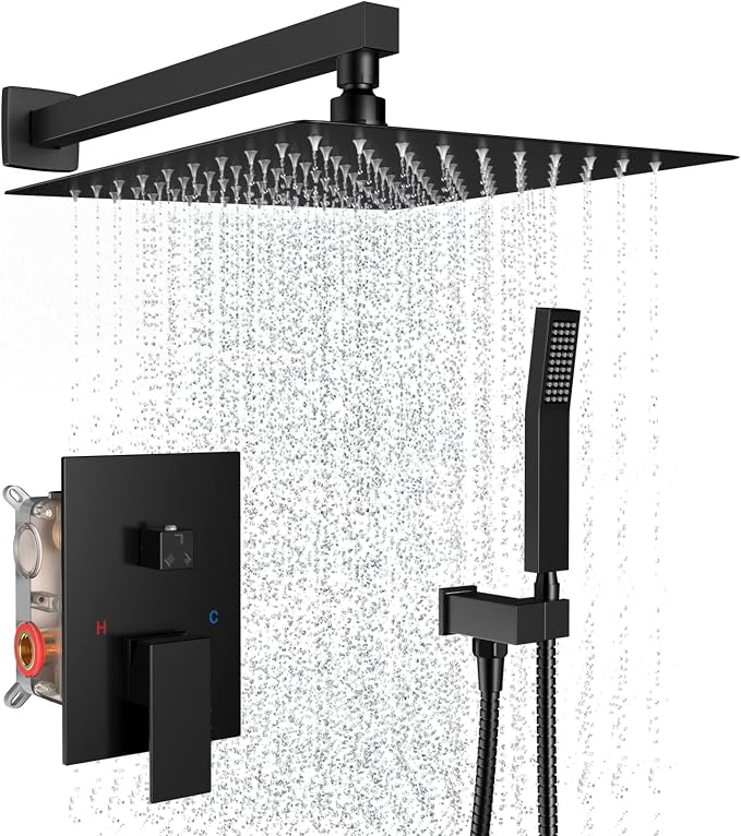 Shower System Wall Mounted 10 inch Shower Overhead by Dlvsoby