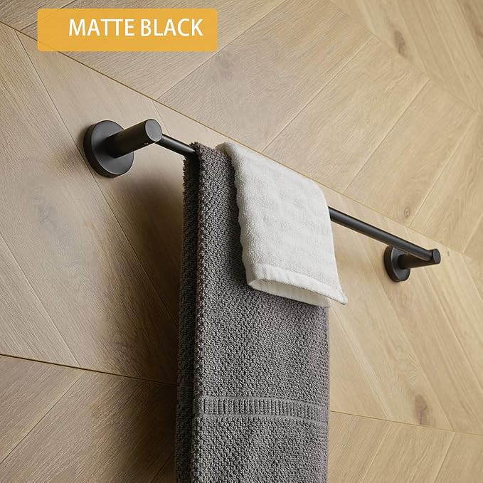BESy Adjustable 15 to 26 Inch Single Bath Towel Bar Rack - Image 3