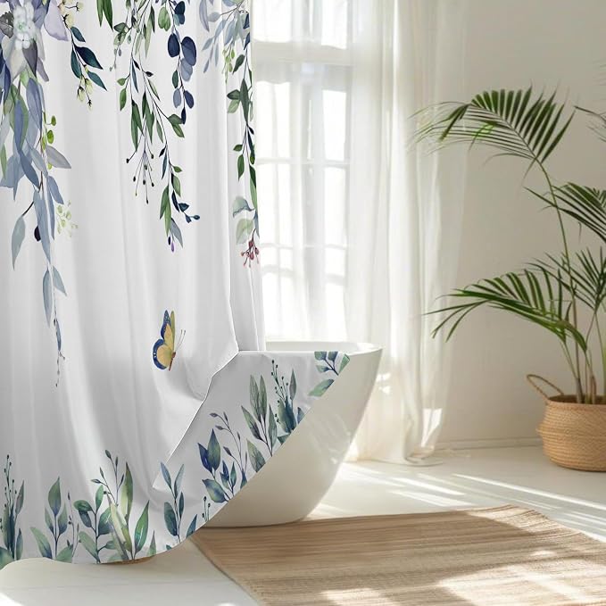 No Hook Shower Curtain and Liner Set, Bath Curtain Sets - Image 2