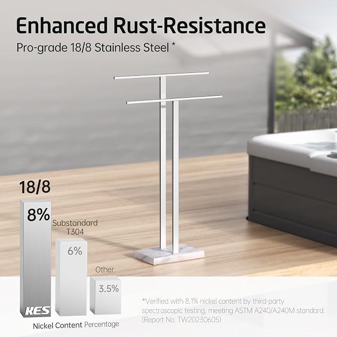 KES Standing Towel Rack for Bathroom - Image 6