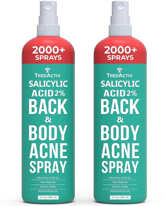 Salicylic Acid Back & Body Acne Spray, Back Acne Solution by TreeActiv