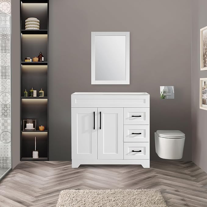 36inch Bathroom Vanity Without Sink, Bathroom Storage Cabinet - Image 2