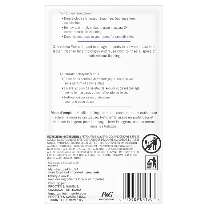 Olay Cleansing Wipes, Daily Facials, Power of a Makeup Remover, Mask and - Image 8
