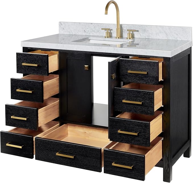 ARIEL Cambridge 49 Inch Single Rectangle Sink Bathroom Vanity - Image 5