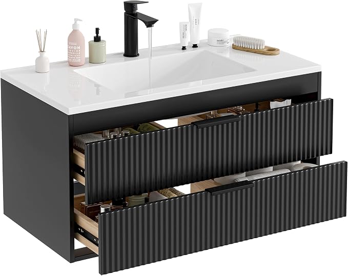 36 Inches Modern MDF Bathroom Vanity - Image 9