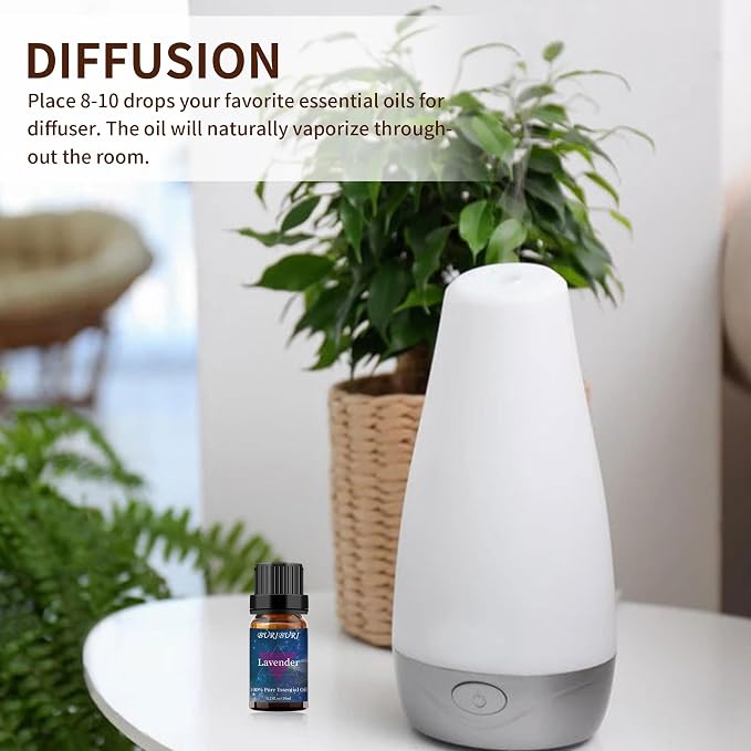 BURIBURI Eucalyptus Oil and Lavender Essential Oil Set 2 Pack, 100% Pure - Image 6