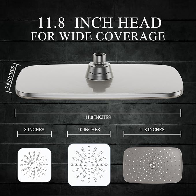 Veken 11.8" Rain Shower Head - Image 3
