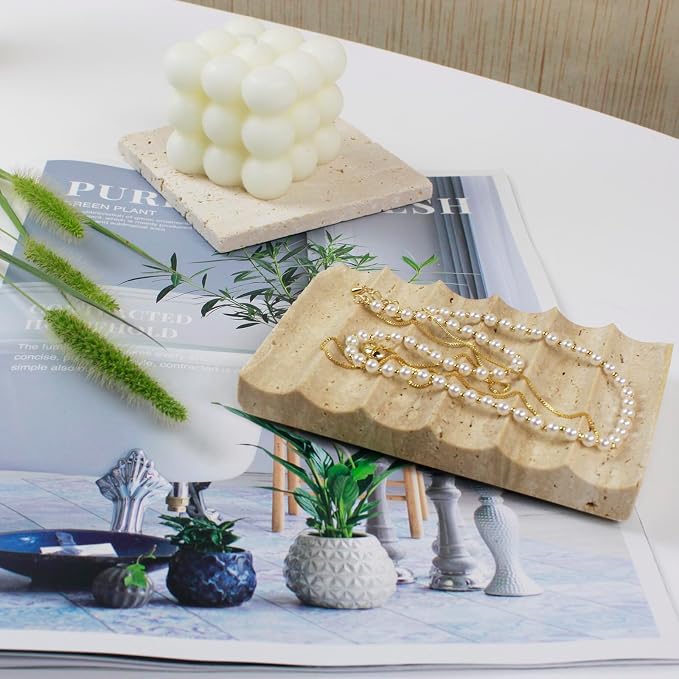 Elegant Natural Marble Soap Dish – Zen Stone Soap Tray – Rectangle Non-Slip - Image 3