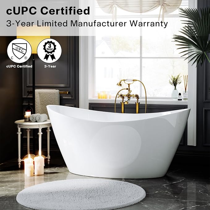 Empava Bathtub, Acrylic Free Standing Tub - Image 4