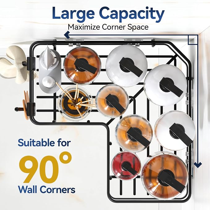 YASONIC Corner Shower Caddy, No Drilling Shower Shelf - Image 5