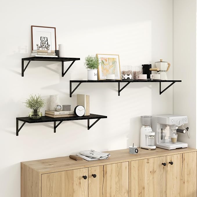 Dreamland Floating Shelves for Wall, 12 Inch Deep Floating Shelves Set of 2 - Image 2