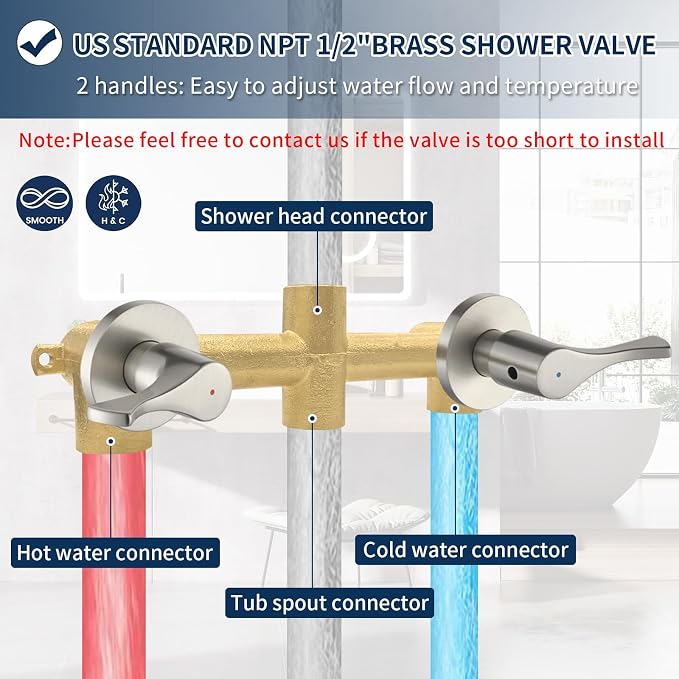 2 Handle Shower Faucet Set - Image 5