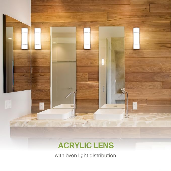 ASD LED 18" Vanity Flush Mount Light Fixture, Linear Bathroom Lighting Bar | - Image 6