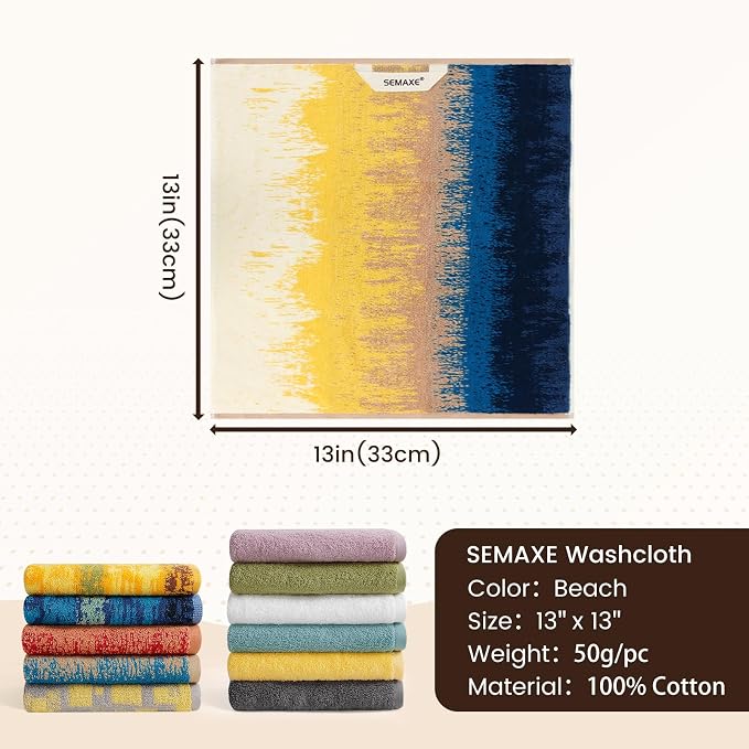 SEMAXE 100% Cotton Washcloths for Bathroom - Image 2