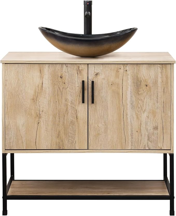 UEV Rustic Oak 36" Bathroom Vanity - Image 9