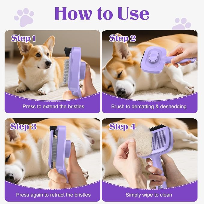 Self Cleaning Dog Brush for Shedding - Image 8