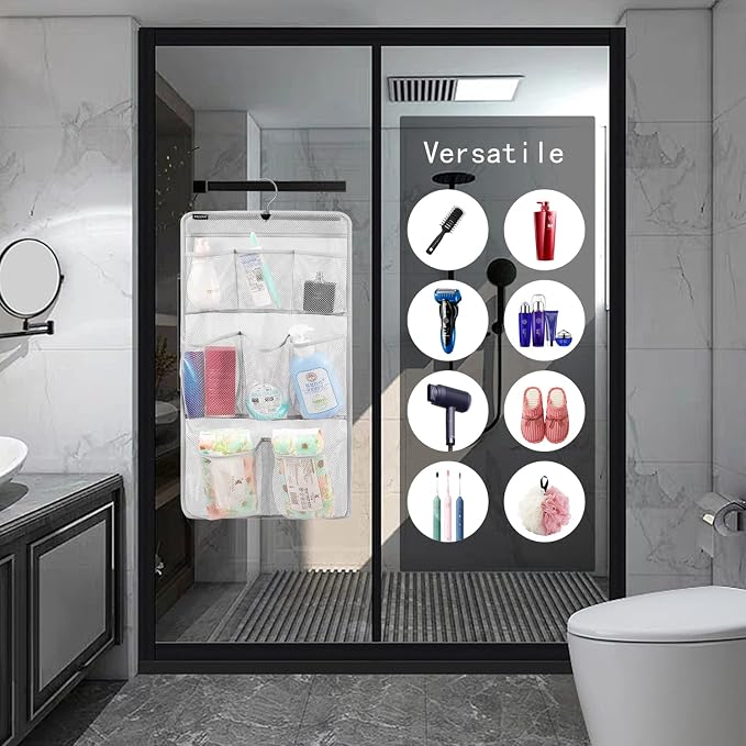 Mesh Shower Organizer Hanging Caddy Quick Dry Bathroom Storage - Image 2