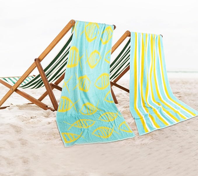 CASA COPENHAGEN Miami Bath Sheets Designed in Denmark Rough and Tough, Quick Dry by CASACOPENHAGEN