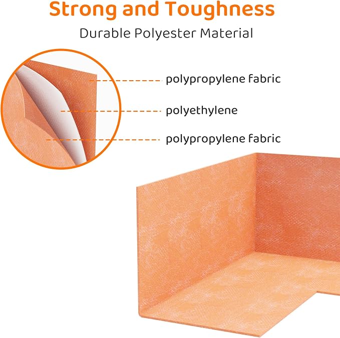 Shower & Bathtub Waterproofing Polyethylene Inside Corner Membrane - Image 3
