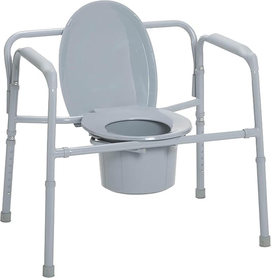 Drive 11117N-1 Medical Medical Bariatric Folding Commode by DriveMedical