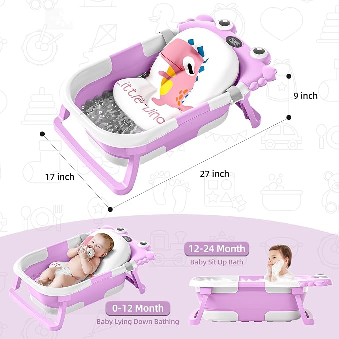 Collapsible Baby Bathtub for Infants to Toddler - Image 2