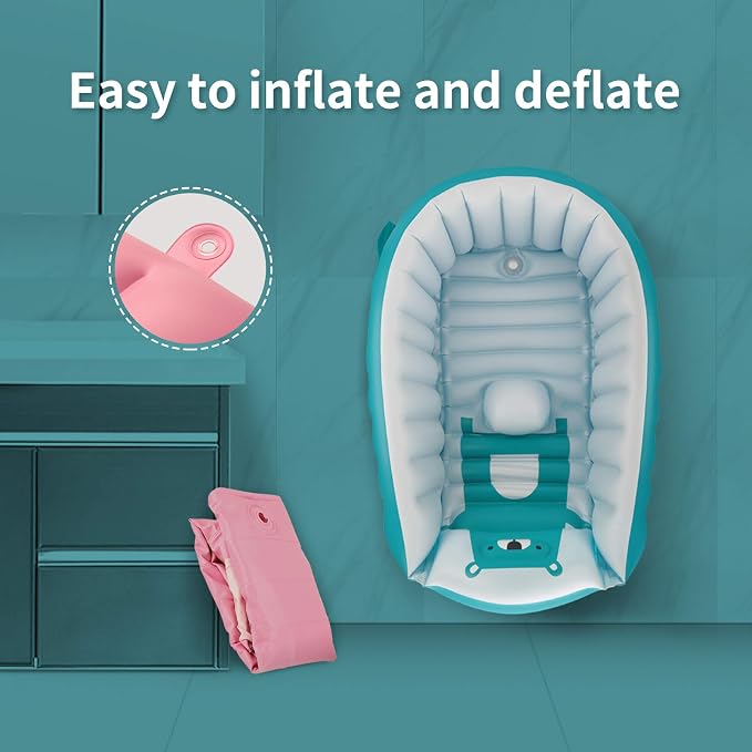 Swimbobo Inflatable Baby Bath Tub Portable Foldable Travel Mini Swimming Pool - Image 7