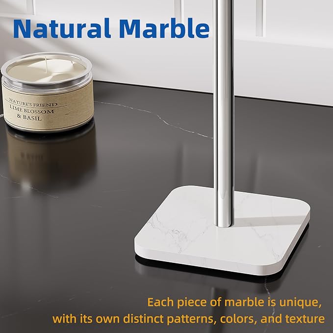 RUACQ Hand Towel Holder, T-Shape Free Standing Hand Towel Holder Stand - Image 2