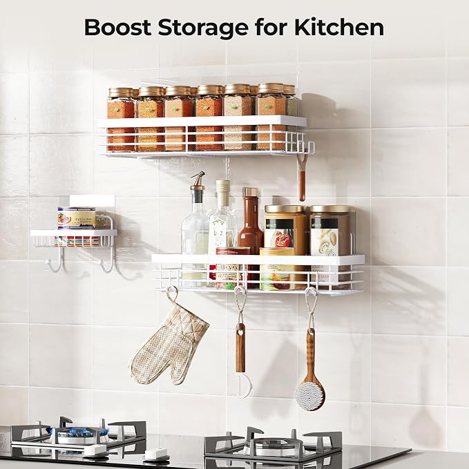 Orimade Adhesive Shower Caddy Soap Dish Holder Shelf - Image 6