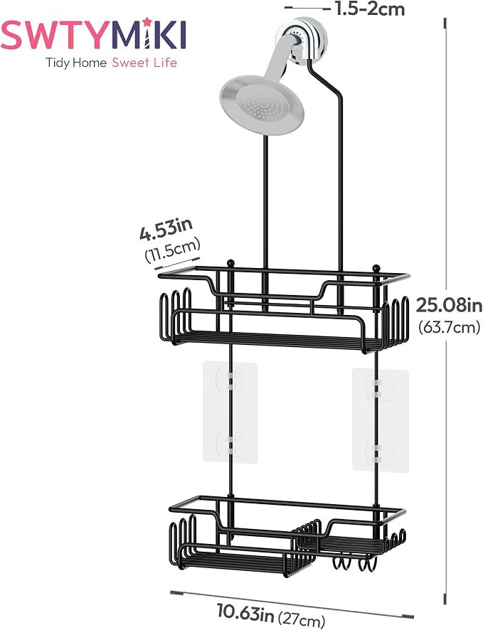 SWTYMIKI Bathroom Shower Caddy Hanging - Image 8
