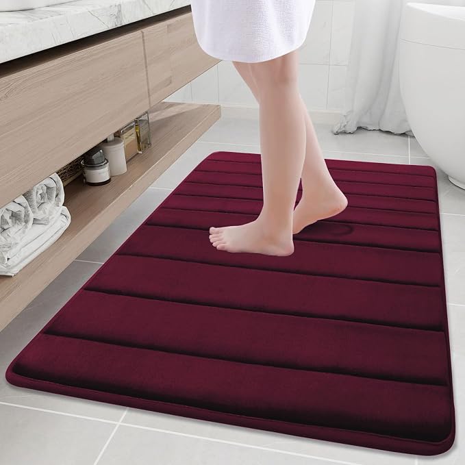 Buganda Memory Foam Bath Mat, Ultra Soft and Non-Slip Bathroom Rugs, Water by Buganda