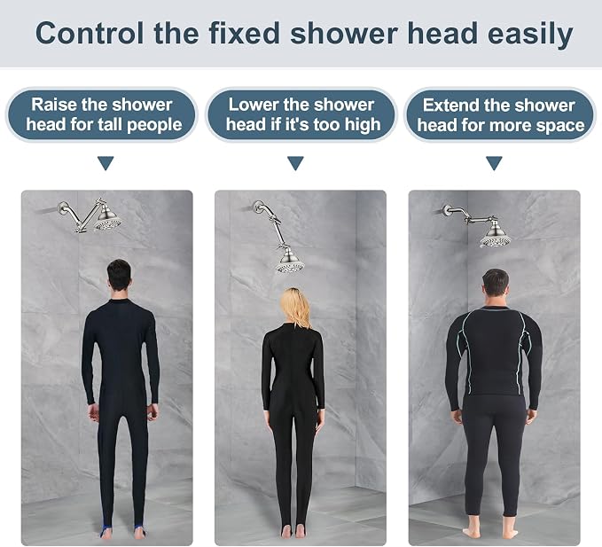 BRIGHT SHOWERS Brass Shower Arm Extender - Image 4
