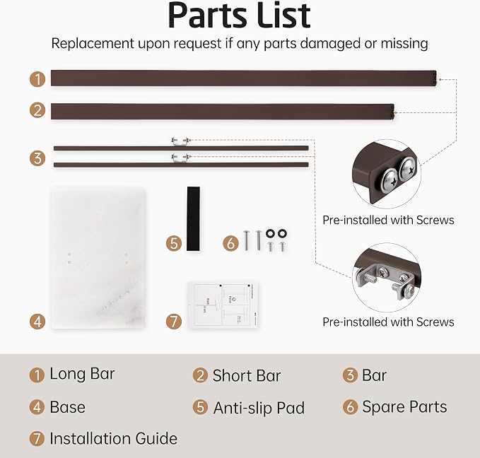 KES Bronze Standing Towel Rack - Image 9