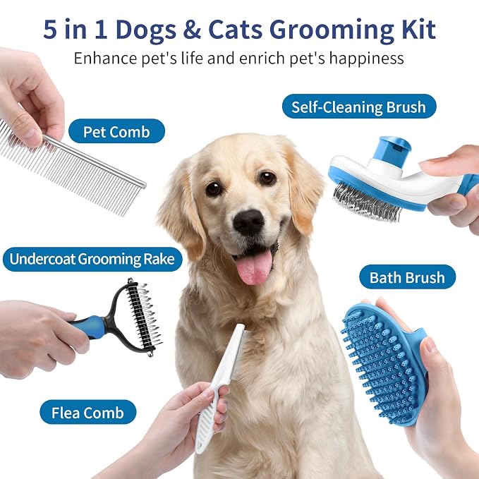 Dog Brush Grooming Kit 5 PCS - Image 2