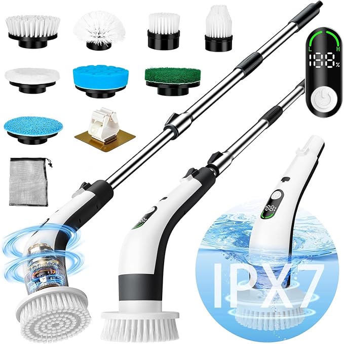 PUNOMO Electric Spin Scrubber, Cordless Waterproof Cleaning Brush - Image 8