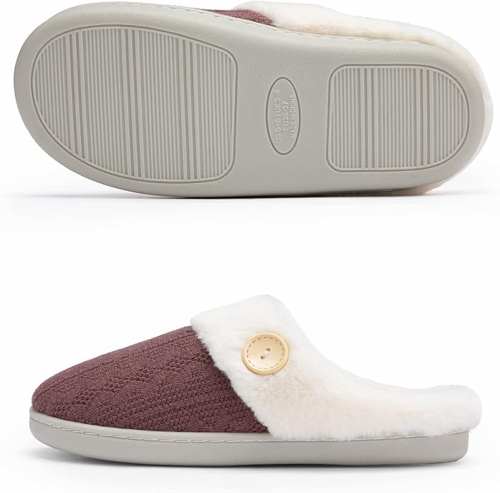 Chantomoo Womens Slipper Warm Comfy Memory Foam House Slippers Knitted Shoes - Image 2