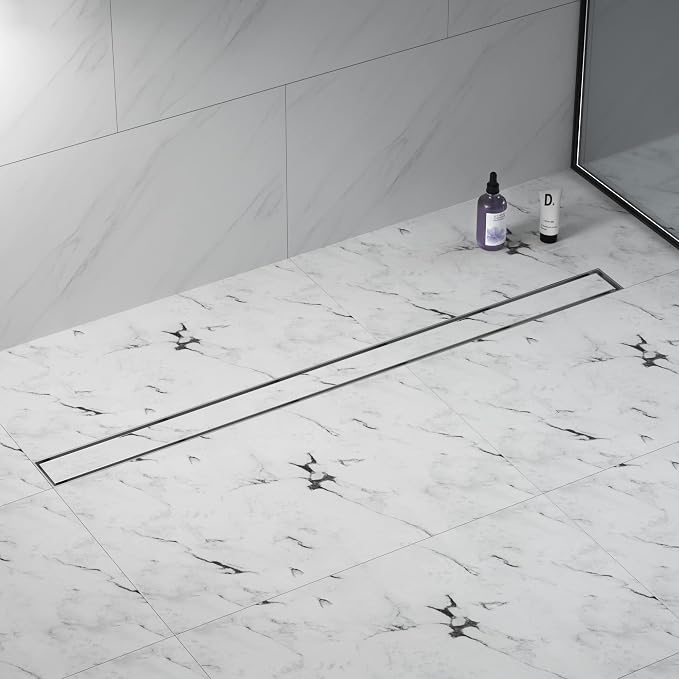 Linear Shower Drain 54", Brushed Floor Drain - Image 2
