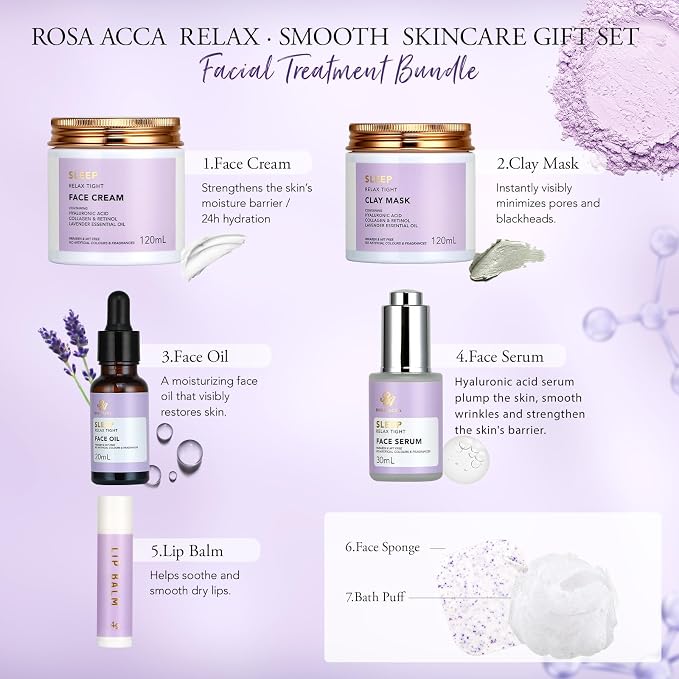 Skin Care Set for Women, Essential Oil, Scented Candle, Lavender Scented - Image 2
