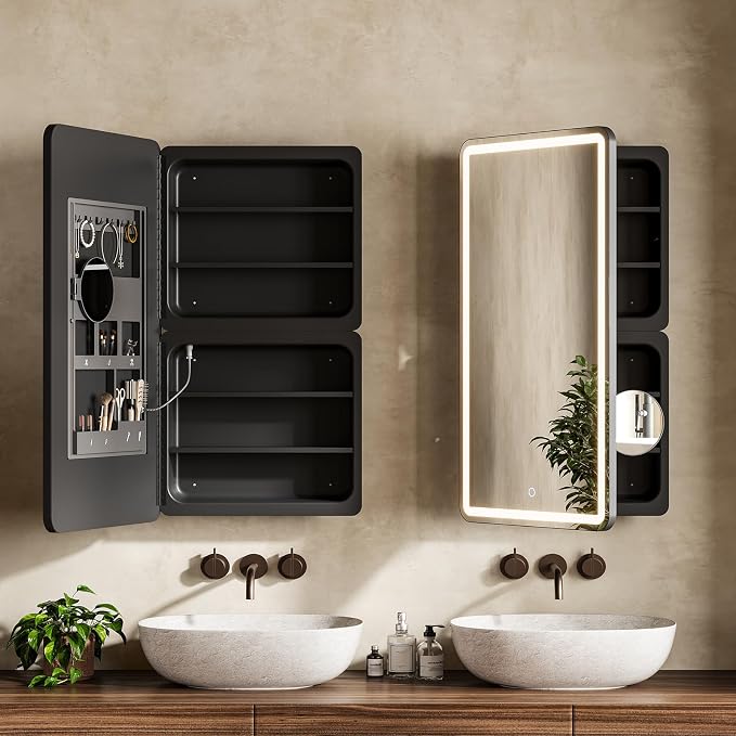 20x36 Inch LED Lighted Medicine Cabinet - Image 2