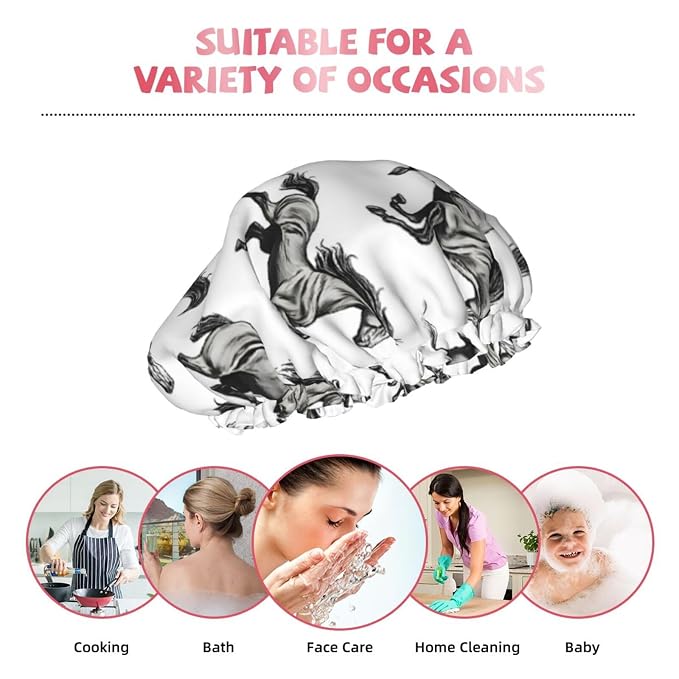 Elegant Running Horse Shower Cap - Image 9