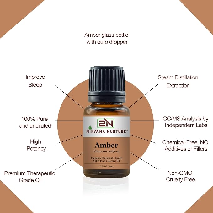 Amber Essential Oil 100% Pure Premium Therapeutic Grade - Image 4