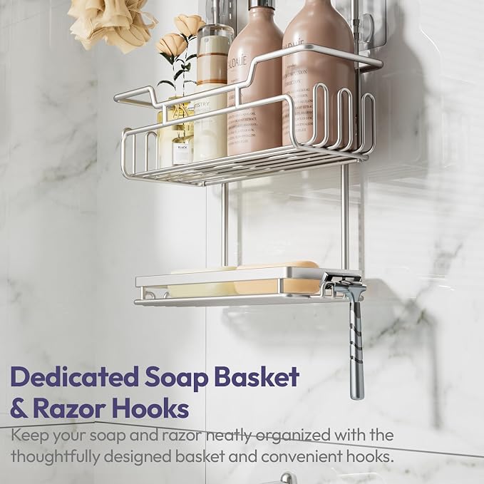 SWTYMIKI Bathroom Shower Caddy Hanging - Image 7