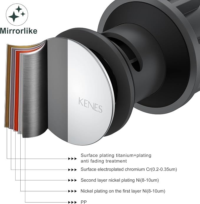 KENES Chrome Bathroom Pop Up Sink Drain - Image 8