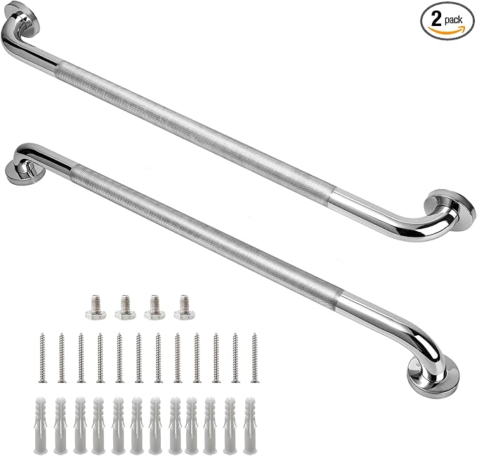Shower Grab Bar, 2 Pack 32 Inch Bathroom Grab Bar, 1.25" Diameter 304 Stainless by Rackickyer